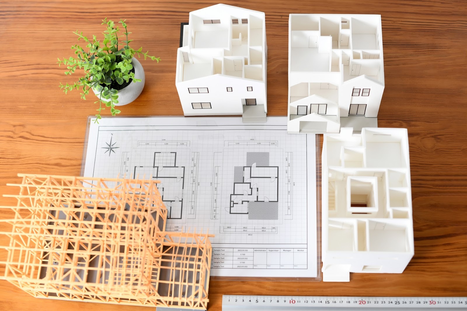 名張市で住み心地のよい住宅デザインの設計書のイメージ